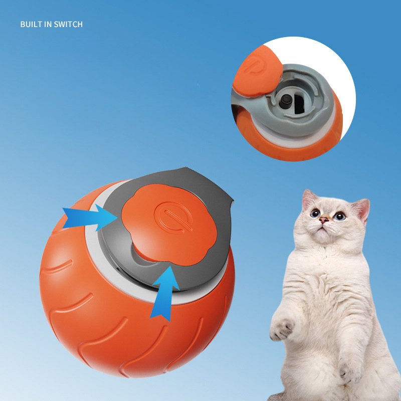Speedy Tail Cat Toy,Interactive Cat Toy For Indoor Cats,Cat Ball Toy,Interactive Cat Toy Ball,Two Speed Adjustment,USB Rechargeable - Image 6