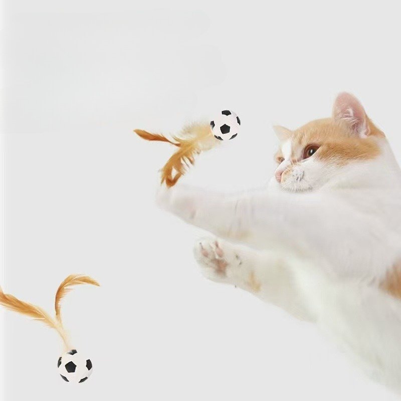 Cat Toys, Self-entertainment Balls, Feather Bouncy Balls, Cat Toys, Cat Self-entertainment And Boredom Relief, Dog Interactive Toys, Pet Supplies - Image 8