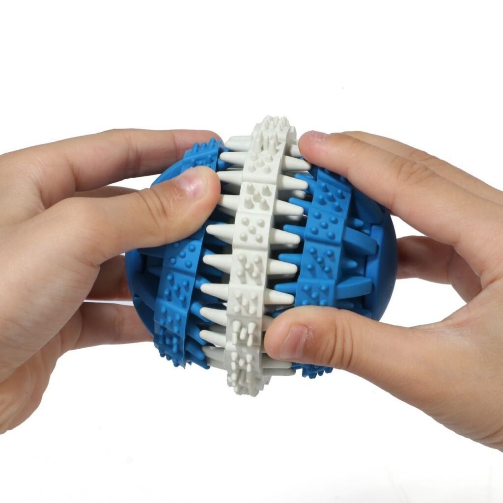 Pet Dog Cleansing Teeth And Leaking Food Turn To Universal Toys