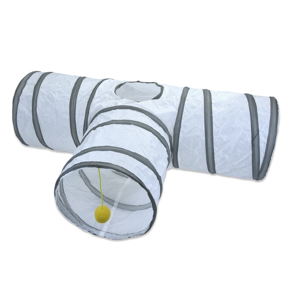 White Cat Tunnel Rolling Dragon Pet Toy Supplies - Image 5