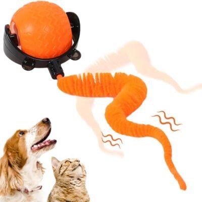 Interactive Cat Ball Toy, New Cat Ball Toys With Cord Mouse, Smart Self Rolling Cat Toys For Bored Indoor Cats, Automatic Moving Peppy Pet Ball