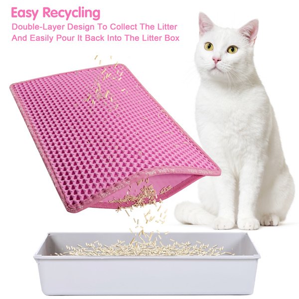 Double Layer Rice Shaped Cat Litter Pad - 2