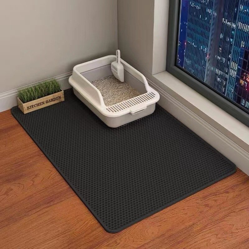 Cat Litter Mat Double Layer Filter Anti-bring Out - 3