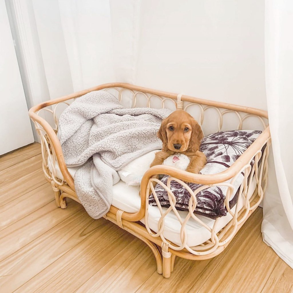 Pet Bed Handmade Rattan Woven Pet Bed Sofa For Dogs - 5