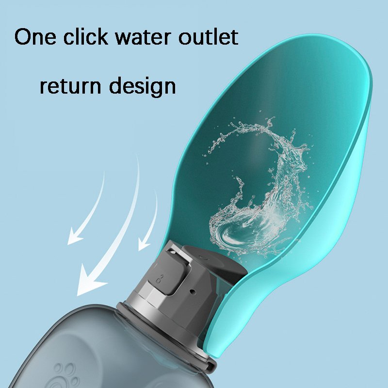 800ml Dogs Water Bottle Portable High Capacity Leakproof Pet Foldable Drinking Bowl Golden Retriever Outdoor Walking Supplies Pet Products - 6