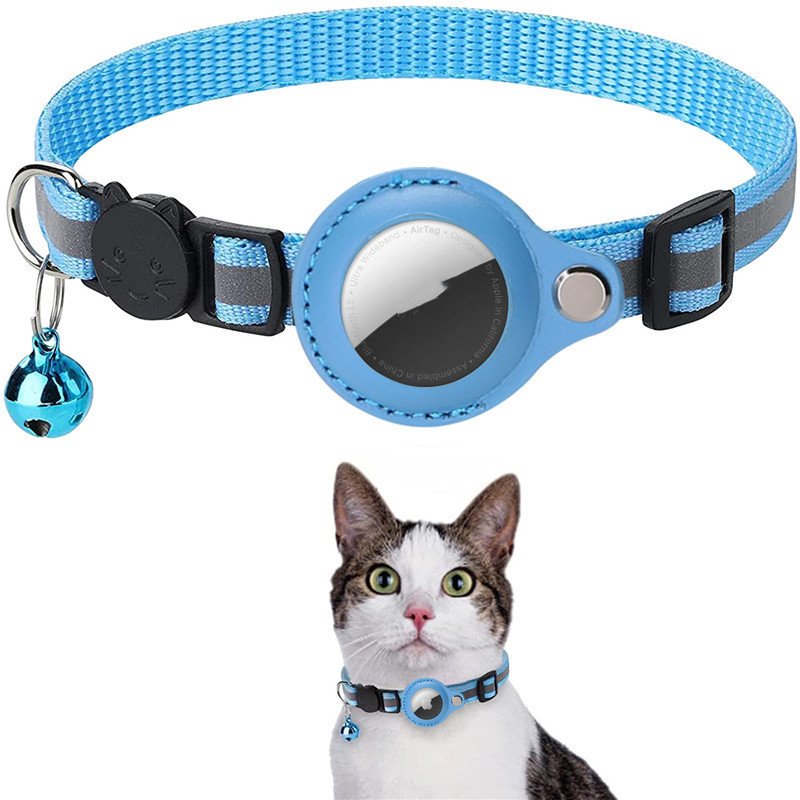 Reflective Collar Waterproof Holder Case For Airtag Air Tag Airtags Protective Cover Cat Dog Kitten Puppy Nylon Collar - 7