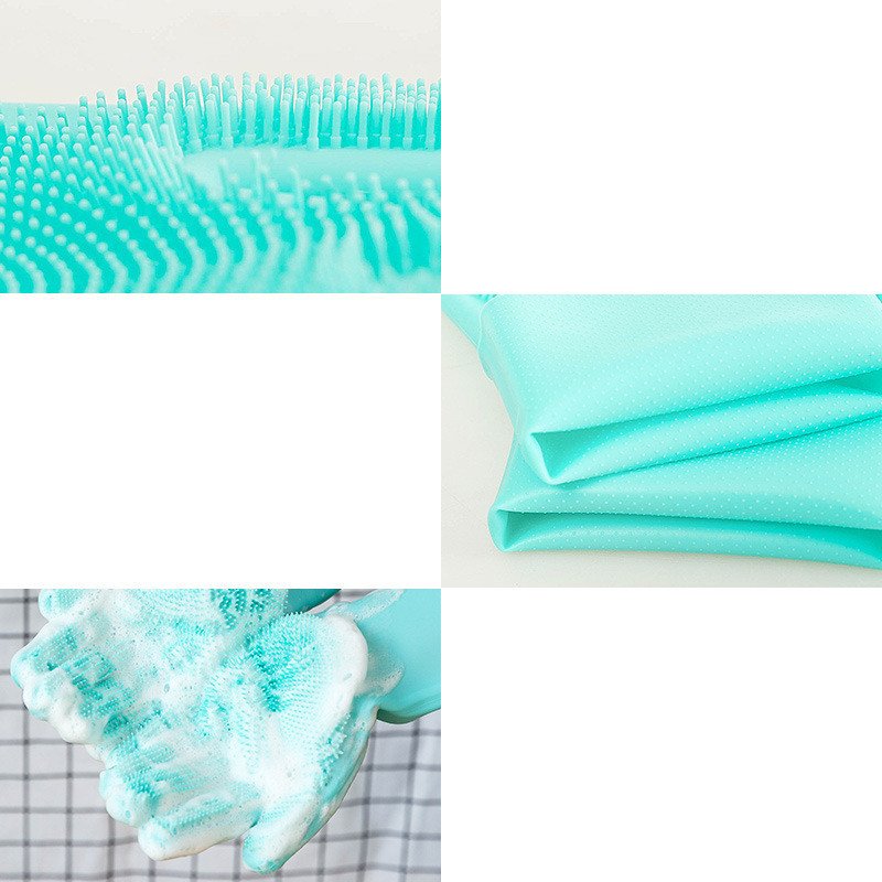 Silicone Dog Grooming Hair Comb Puppy Brush Glove Bath Cleaning Brushes Small Dog Cat Massage Pet Grooming Gloves - 3