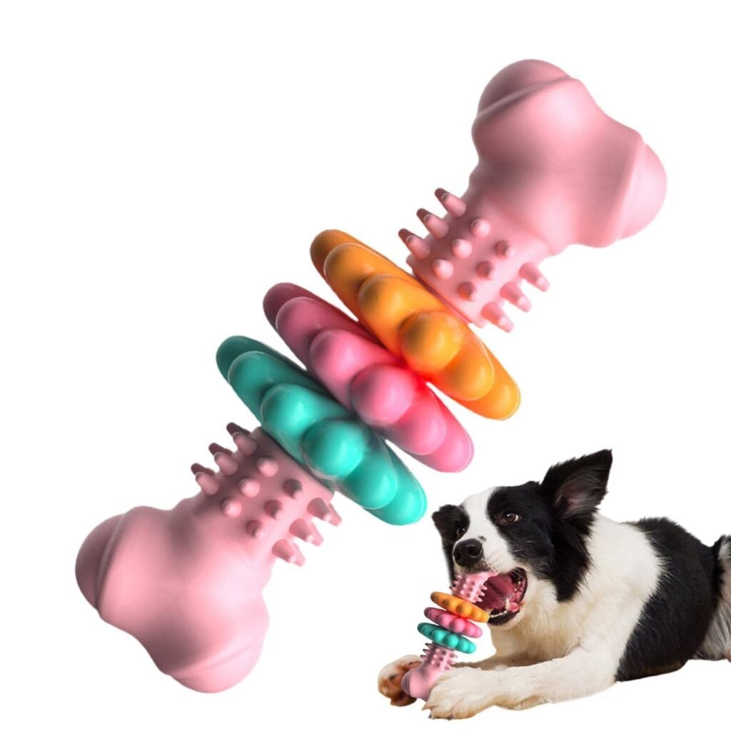 Dog Chew Toy Dog Bone Type Dogs Teeth Cleaning Toys Indestructible TPR Bone Chewing Bite Resistant Teething Toys Pet Products - 3