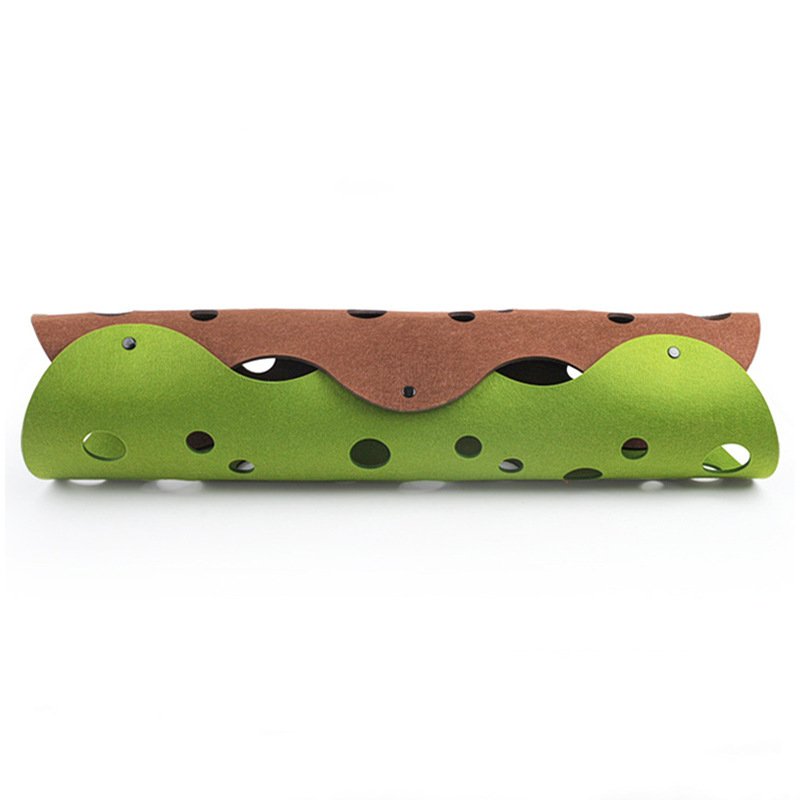 Cat Tunnel Cat Toy Felt Pom Splicing Deformable Kitten Nest Collapsible Tube House Tunnel Interactive Pet Toy Cat Accessories - 5