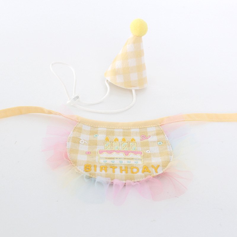 Dog Party Cake Bib Pet Birthday Saliva Towel - 3