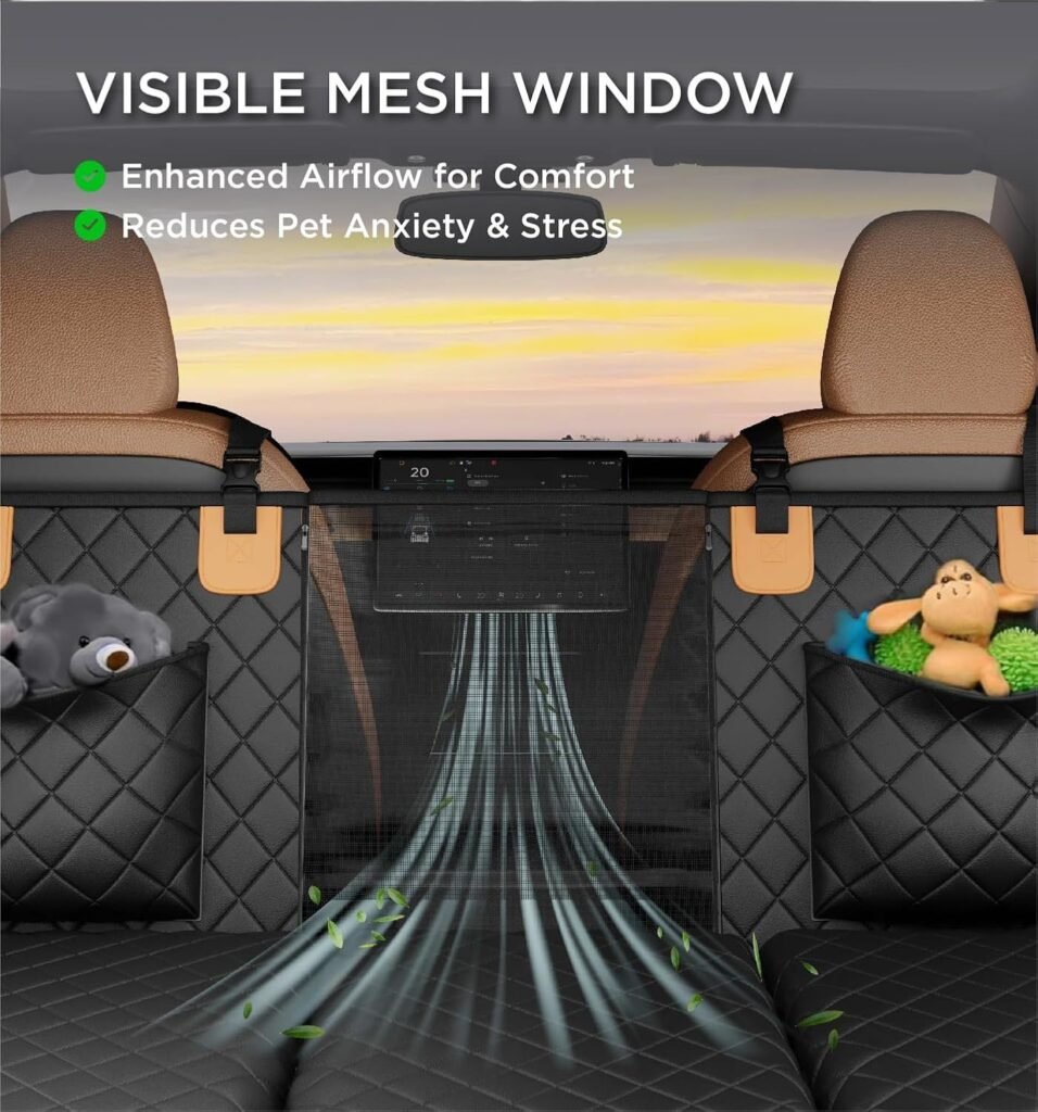 Made4Pets Pet Dog Car Back Seat Cover Back Seat Extension Pad Can Bear 400 Pounds Waterproof And Non-slip Dog Car Hammock Eight-layer Hard Bottom With PE Foam Easy To Install And Clean - 5