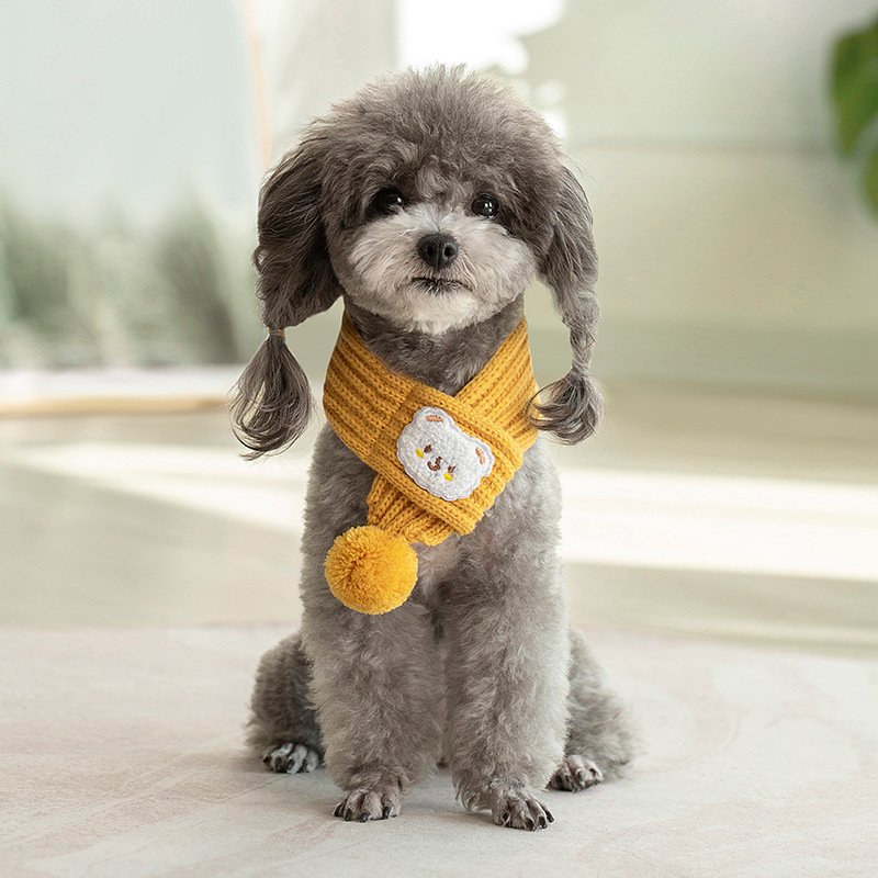 Fashion Personalized Pet Cat Winter Wool Scarf - 6