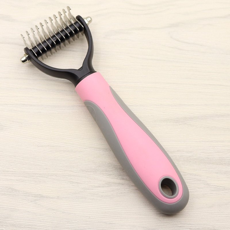 Pet Long-haired Dogknot Comb Double-sided Blade Dog - 7