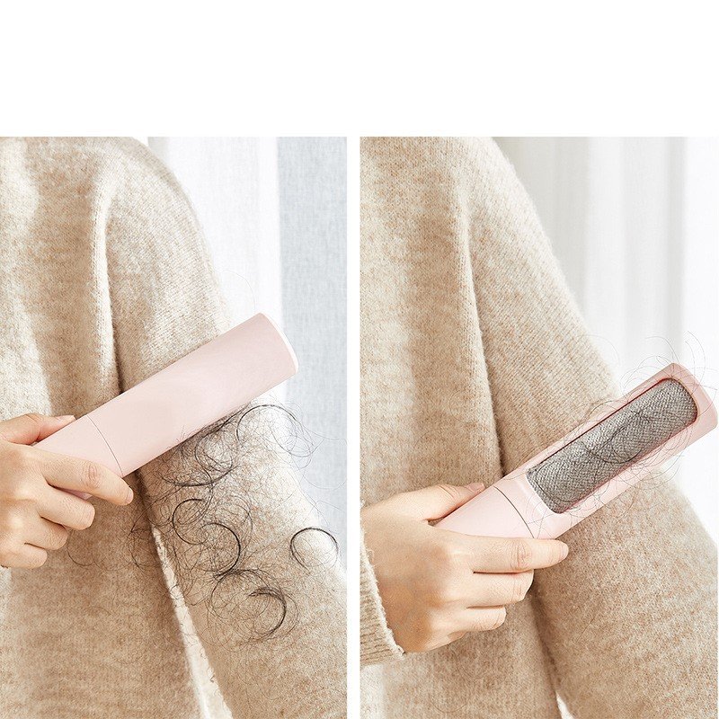 2-1 Reusable Pet Hair Remover Brush Lint Roller Portable Effective Self Cleaning Tool for Cat Dog Fur Hair Dust Removal Brush - 2