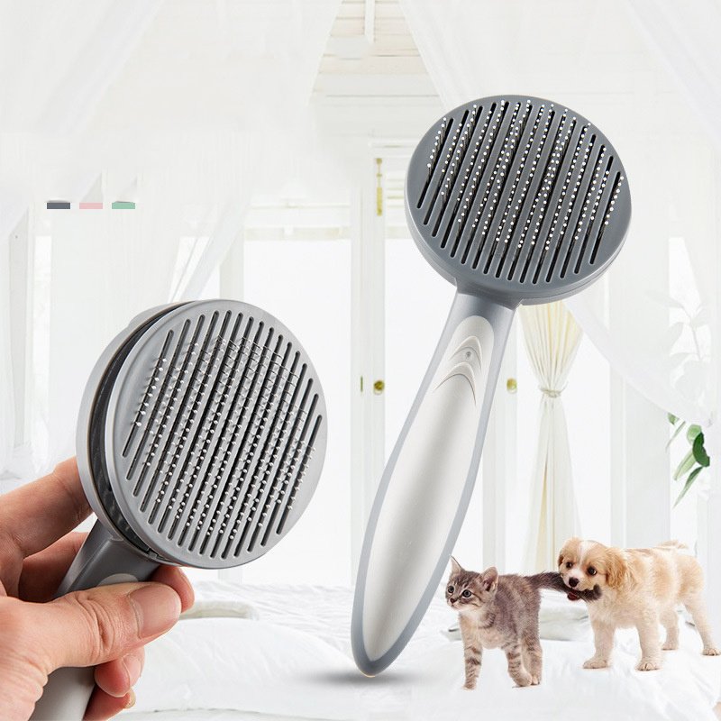 Pet Slicker Grooming Brush Comb For Cats Small Middle Sized Dogs Must Buy in Fur Shedding Season Easy Clean - 4