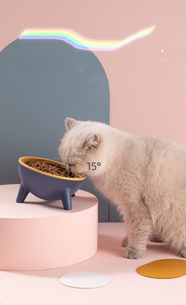 Cat Dog Bowl With Stand Pet Feeding Food Bowls Dogs Bunny Rabbit Nordic Color Feeder Product Supplies Pet Accessories - 2