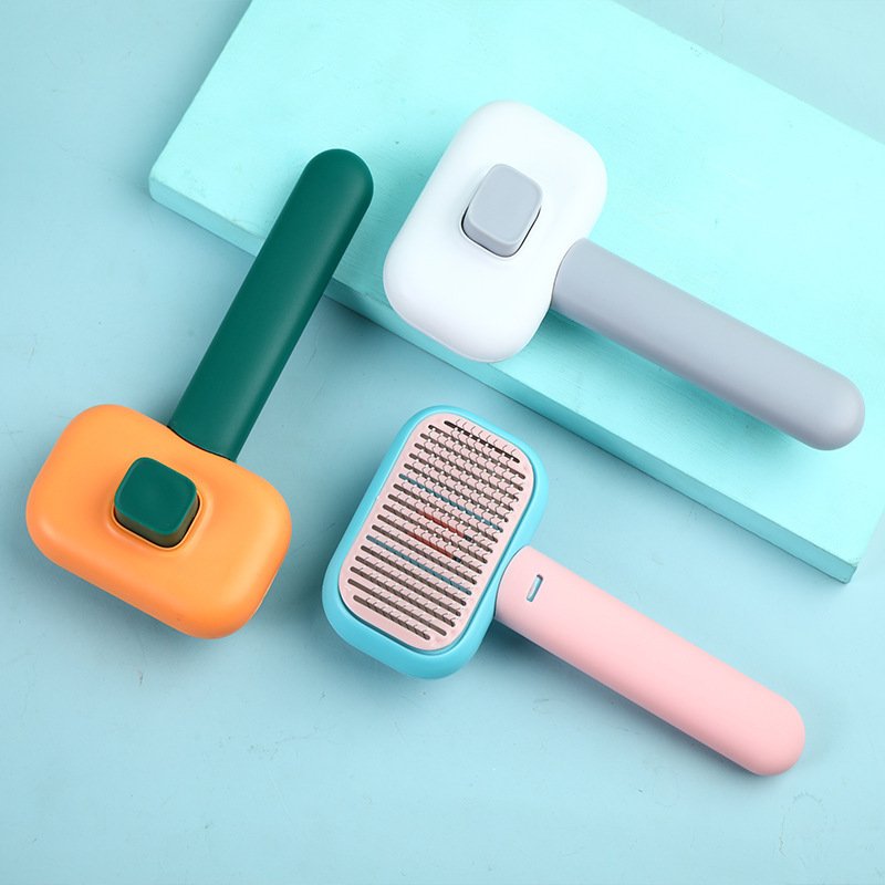 New Pet Cat Dog Hair Brush Hair Massage Comb Open-Knot Brush Grooming Cleaning Tool Stainless Steel Comb - 2