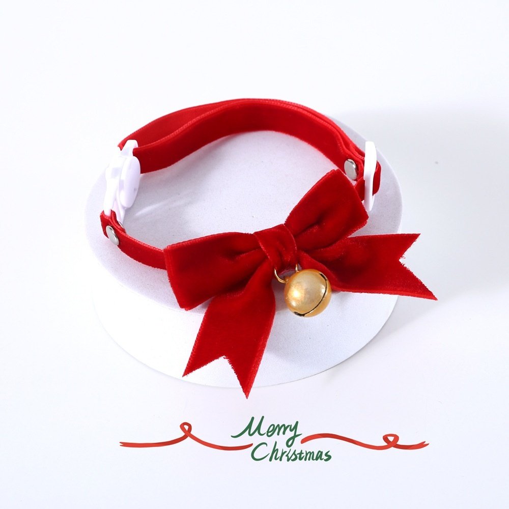 Spring Festival Christmas Velvet Hand Bow Tie Anti-suffocation Buckle - 3