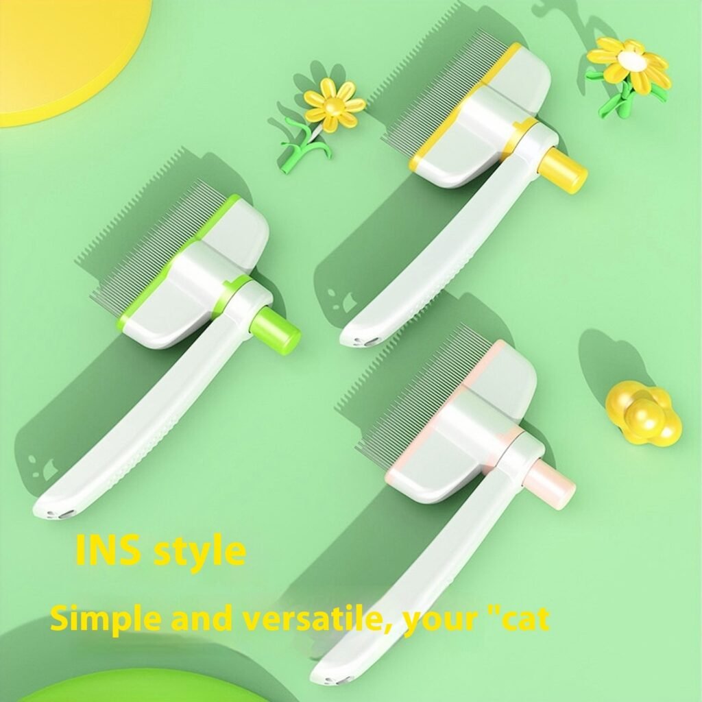 Cat Comb Tie Removal Floating Hair Magic Long Hair Pet Self-Cleaning Row Dog Cat Comb Grooming Supplies Flea Removal Brush Pets Products - 5