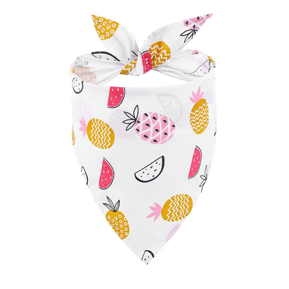 New Pet Triangle Summer Fruit Dog Saliva Towel - 3