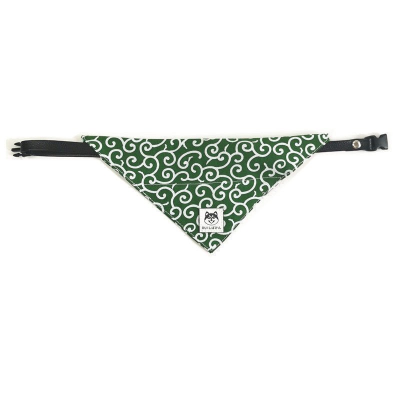 Japanese Tang Grass Pattern Dog Triangular Binder - 6