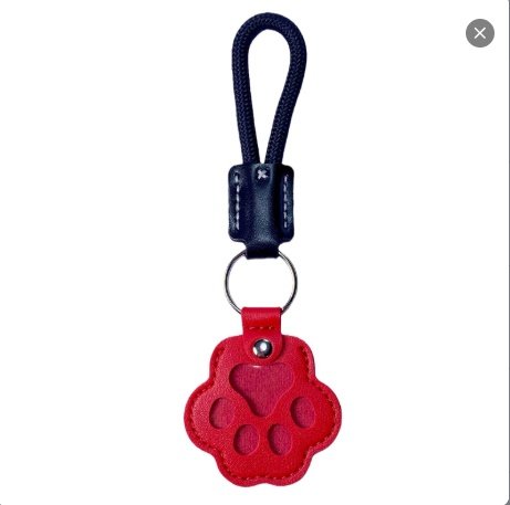 Pet Fur Memory Charm Leather Keychain Keepsake For Dog Cat Hair Paw-Shaped Design Memorial Sympathy Gift For Grieving Owners - 2