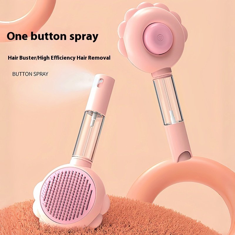 2 In 1 Self Cleaning Dog Brush Comb With Spray Pets Grooming Hair Remover Combs Brush Floating Hair Pet Grooming Brush Pet Products - 10