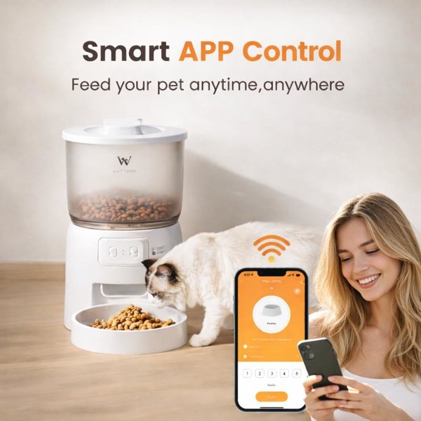 Smart Pet Feeder 3L Automatic Food Dispenser For Cats, Dogs Small Pets Indoor, Timed And Quantitative Dry Food Cat Feeder Kibble, Feeding - 2