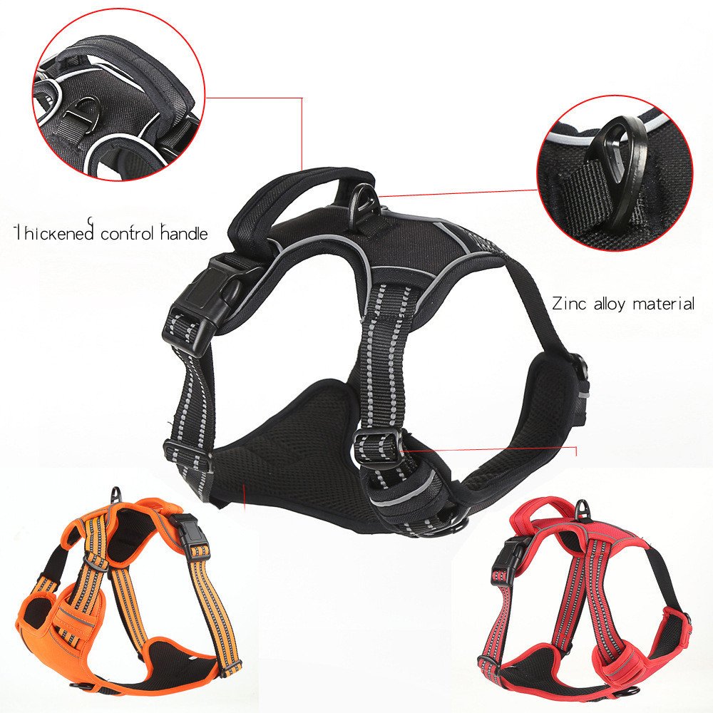 Dog Harness No Pull Breathable Reflective Pet Harness Vest - 9