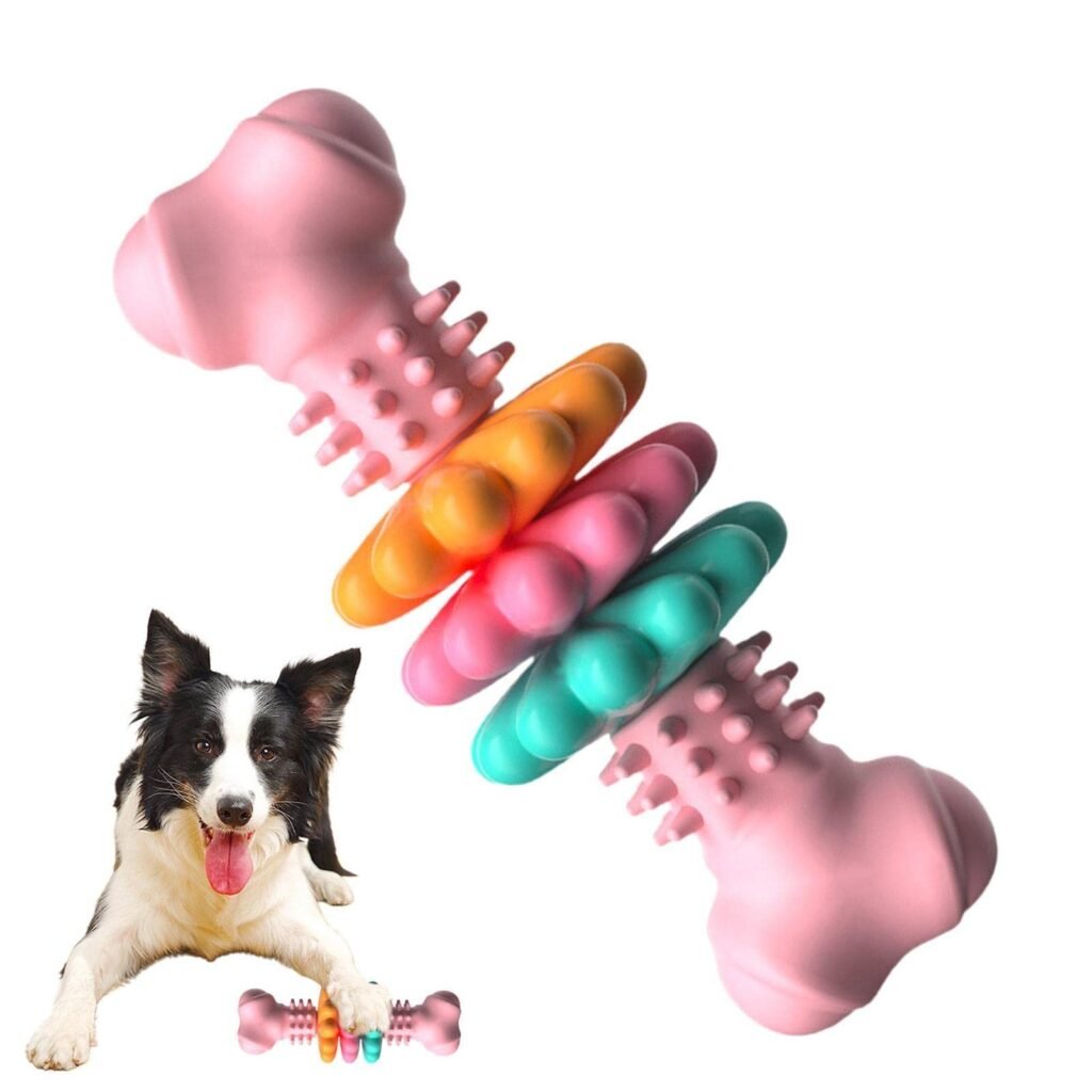 Dog Chew Toy Dog Bone Type Dogs Teeth Cleaning Toys Indestructible TPR Bone Chewing Bite Resistant Teething Toys Pet Products - 5