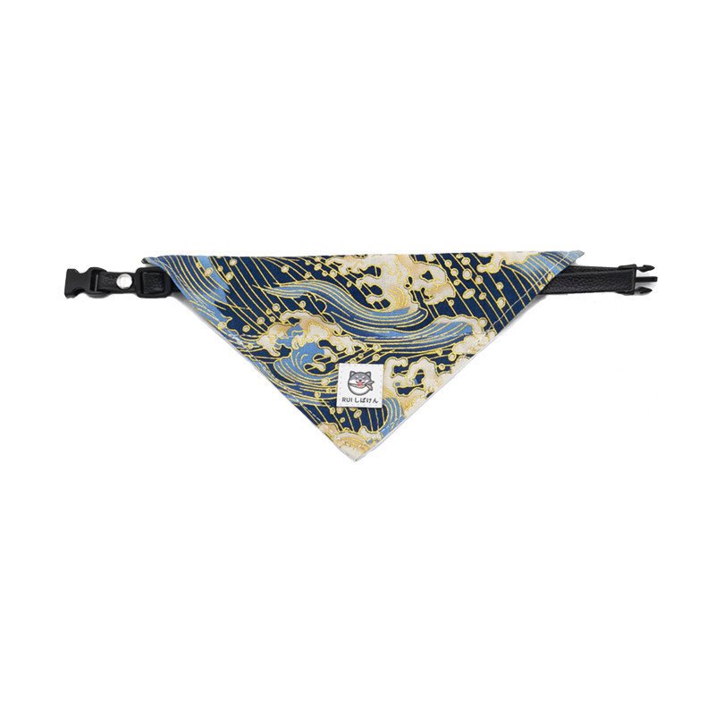 Japanese Tang Grass Pattern Dog Triangular Binder - 2