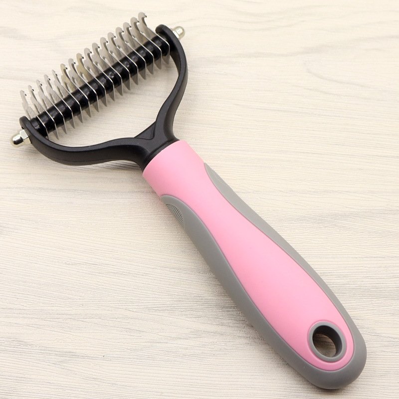 Pet Long-haired Dogknot Comb Double-sided Blade Dog - 2