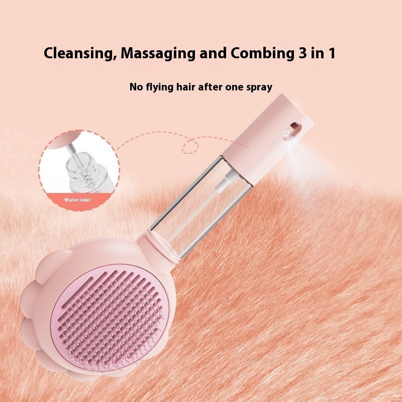 2 In 1 Self Cleaning Dog Brush Comb With Spray Pets Grooming Hair Remover Combs Brush Floating Hair Pet Grooming Brush Pet Products - 8