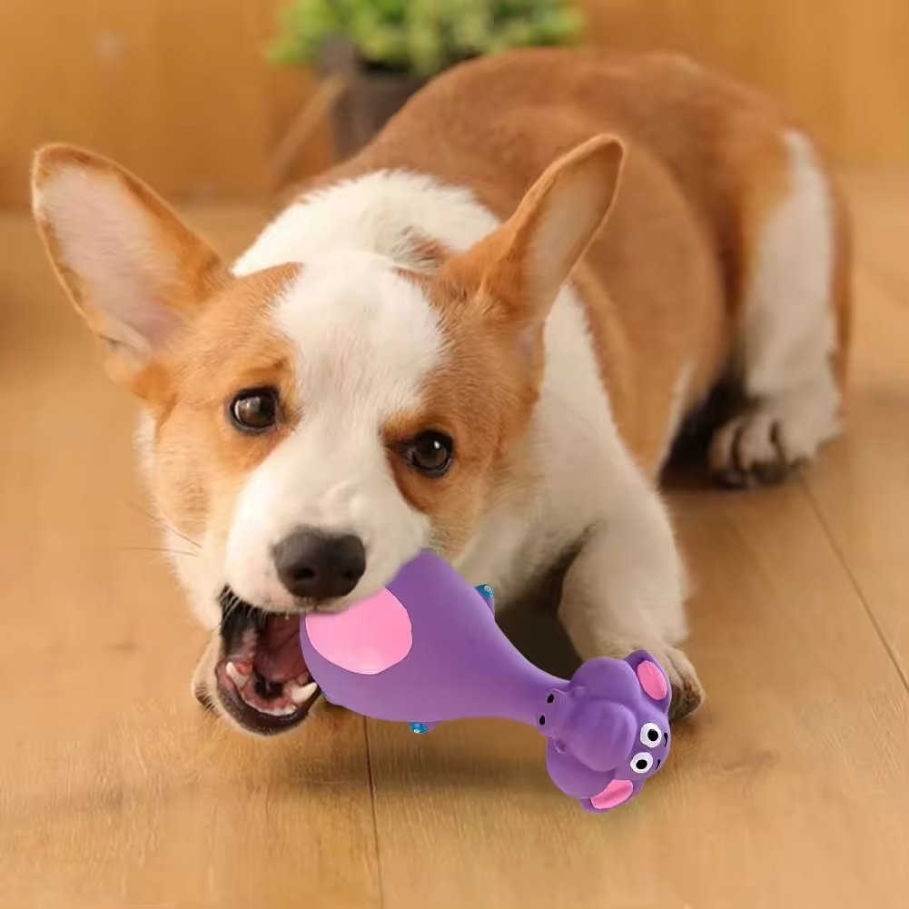 4pcs Cute Latex Dog Chew Toys With Sound, Interactive Biting Toys For Dental Health, Puppy Teething Pet Supplies - 3