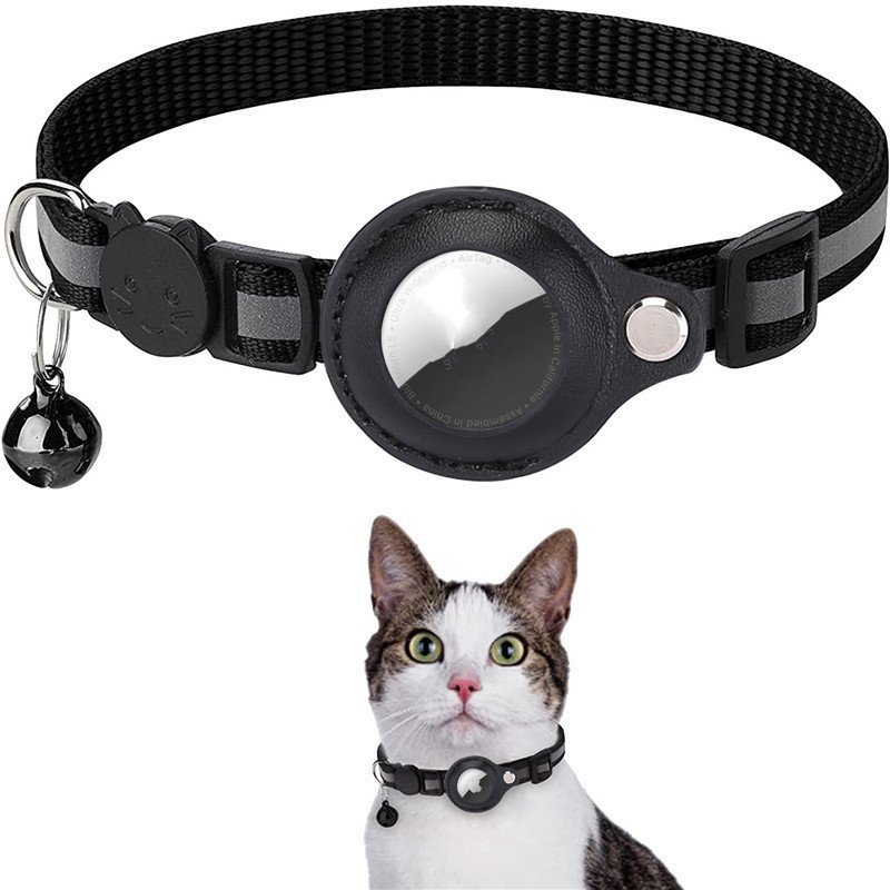Reflective Collar Waterproof Holder Case For Airtag Air Tag Airtags Protective Cover Cat Dog Kitten Puppy Nylon Collar - 4