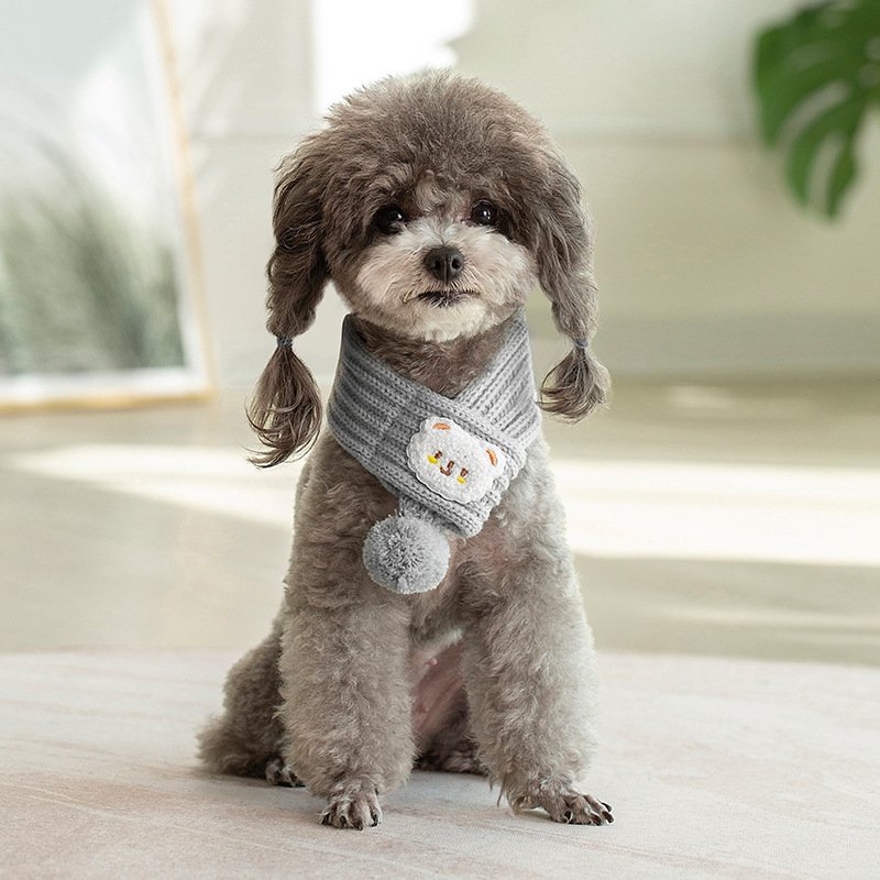 Fashion Personalized Pet Cat Winter Wool Scarf - 3