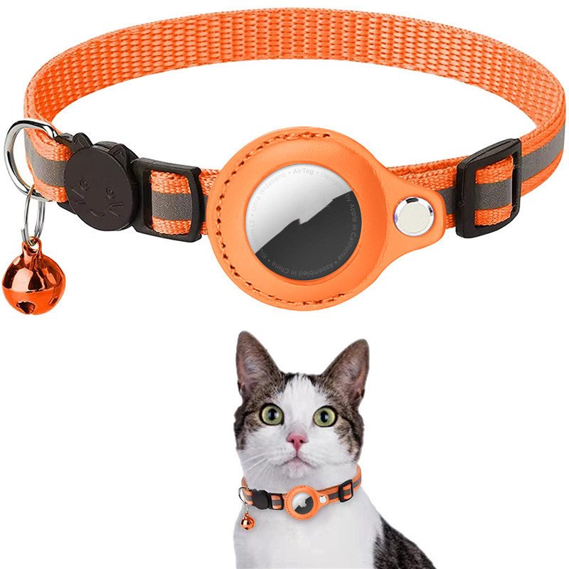 Reflective Collar Waterproof Holder Case For Airtag Air Tag Airtags Protective Cover Cat Dog Kitten Puppy Nylon Collar - 6