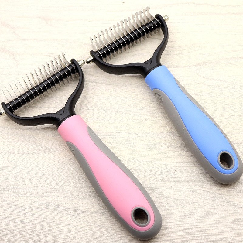 Pet Long-haired Dogknot Comb Double-sided Blade Dog - 8