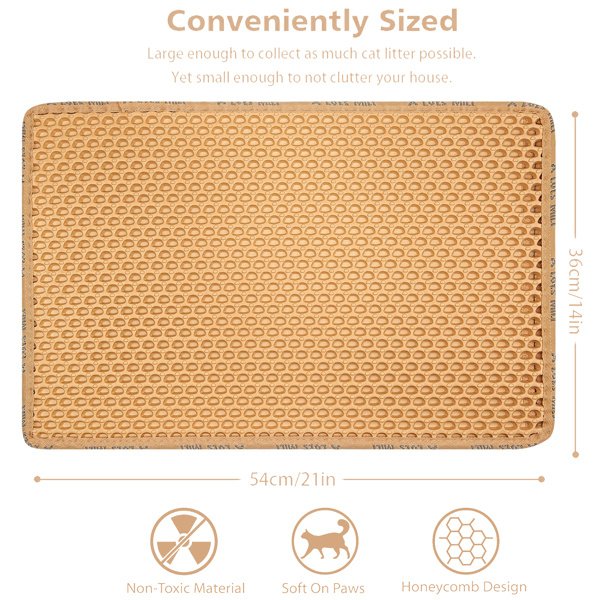 Double Layer Rice Shaped Cat Litter Pad - 4
