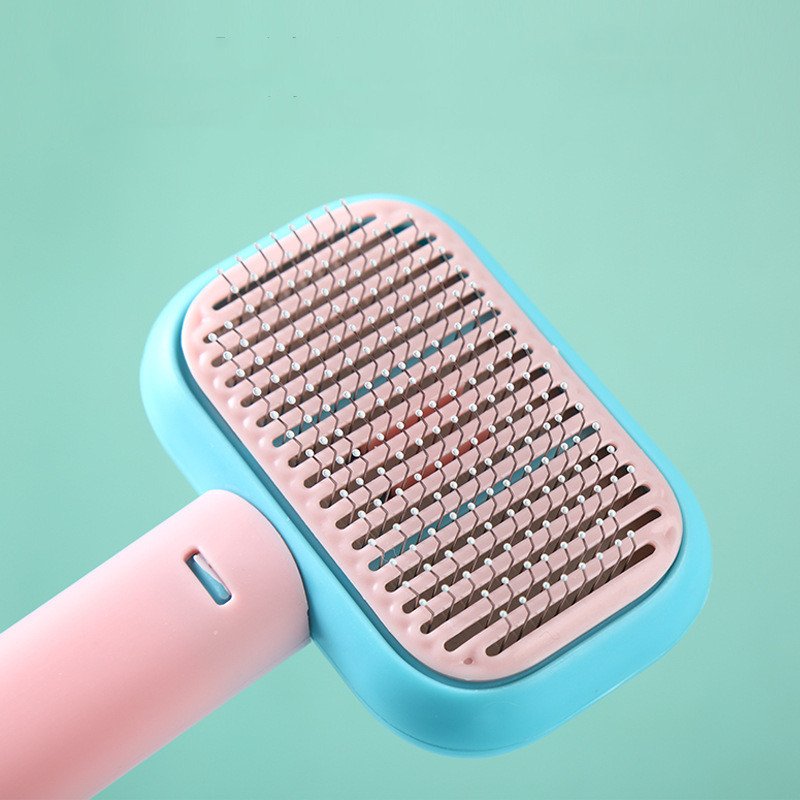 New Pet Cat Dog Hair Brush Hair Massage Comb Open-Knot Brush Grooming Cleaning Tool Stainless Steel Comb - 4