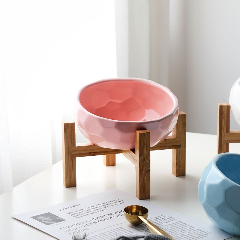 Pet bowl oblique mouth cat bowl food bowl dog bowl method bucket food bowl - 4