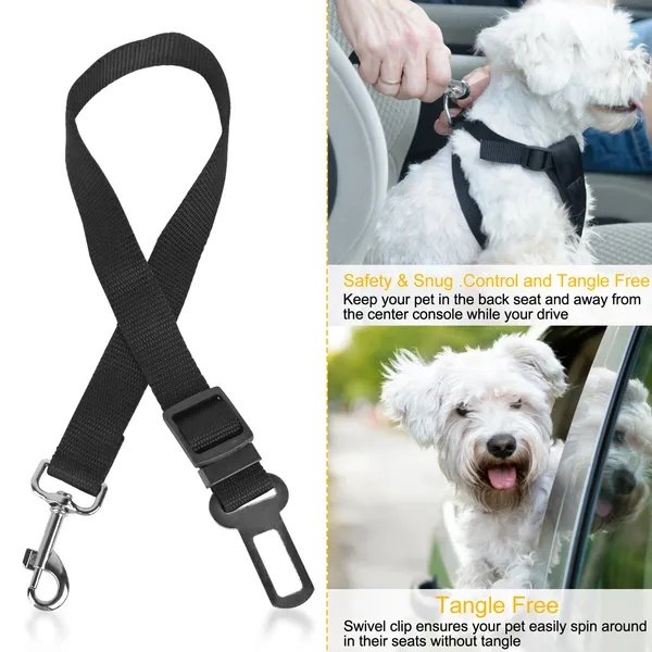 2Pcs Pet Dog Seat Belt Leash Adjustable Pet Dog Cat Safety Leads Harness - 3