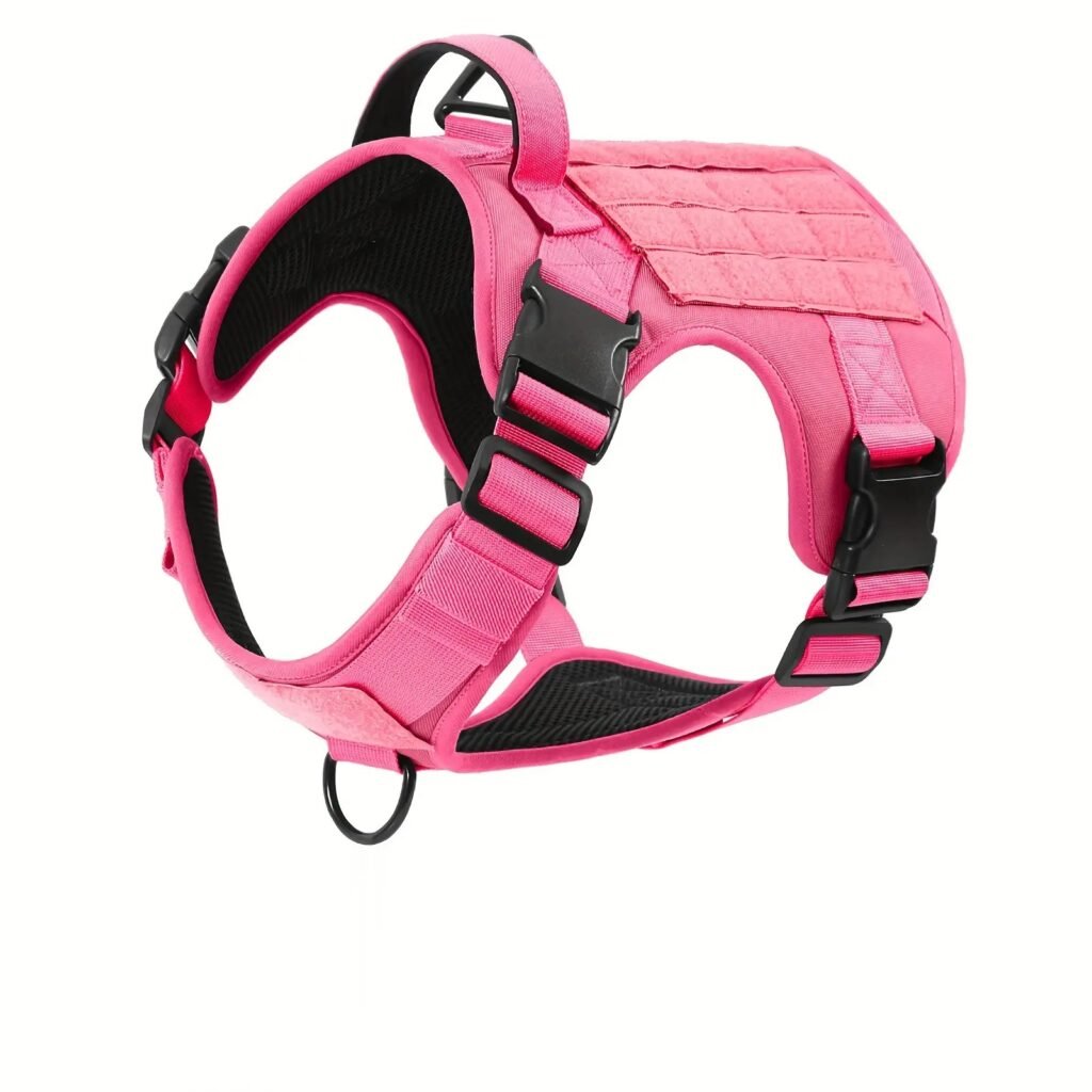 American Local Tactical Pet Boobs Service Dog Harness Vest Adjustable Reflective Dog Harness Metal Buckle Hiking Training