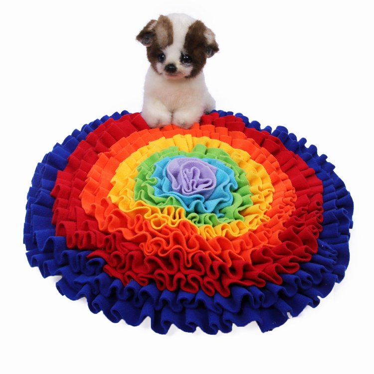 Pet Dog Snuffle Mat Nose Smell Training Sniffing Pad Dog Puzzle Toy Slow Feeding Bowl Food Dispenser Carpet Washable Dog Toys - 4