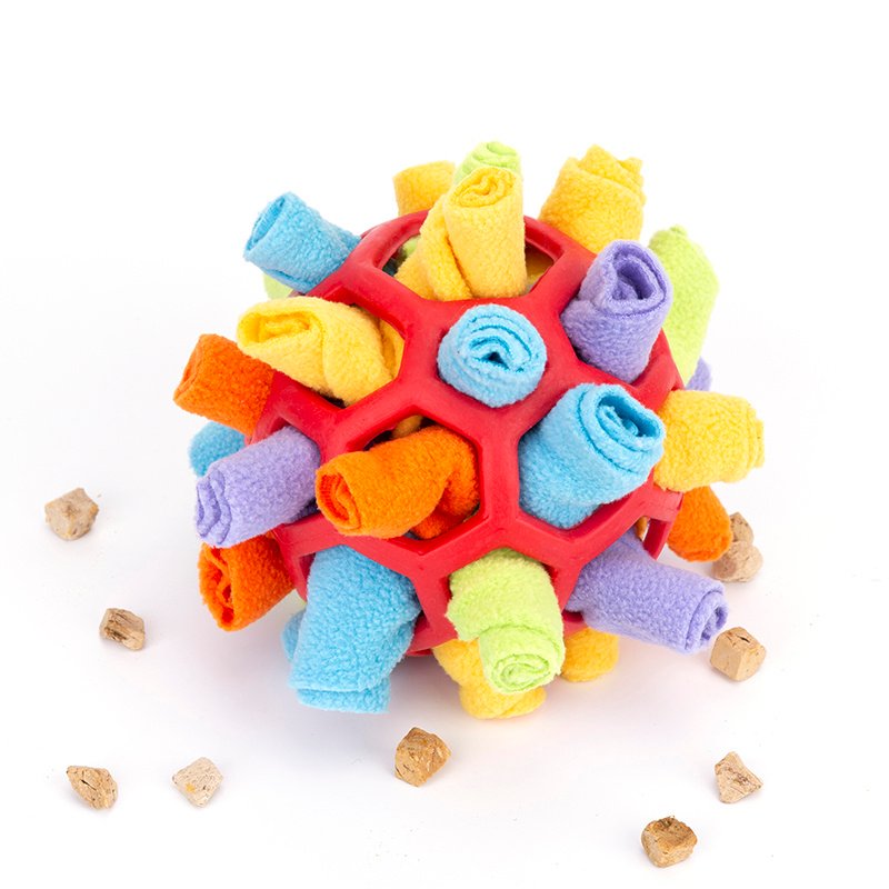 Pet Dog Sniff & Snack Puzzle Ball  Snuffle Ball Canine Enrichment Nose Pad Toys - 4