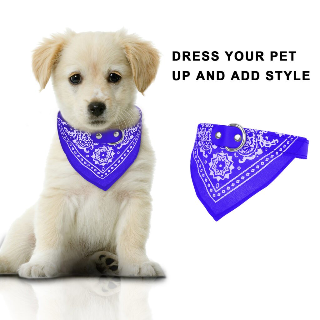 1Pc Adjustable Bandana Leather Pet Collar Triangle Scarf - 7