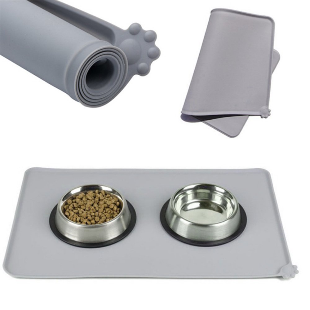 Waterproof Pet Mat For Dogs And Cats Pure Color Silicone Pet Food Mat - 3