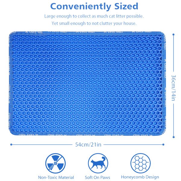 Double Layer Rice Shaped Cat Litter Pad - 3