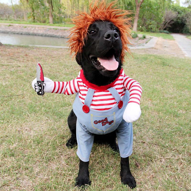 Halloween Pet Costume Pet Dog Funny Clothes Adjustable Dog Cosplay Costume Scary Costume Party Gatherings - 7