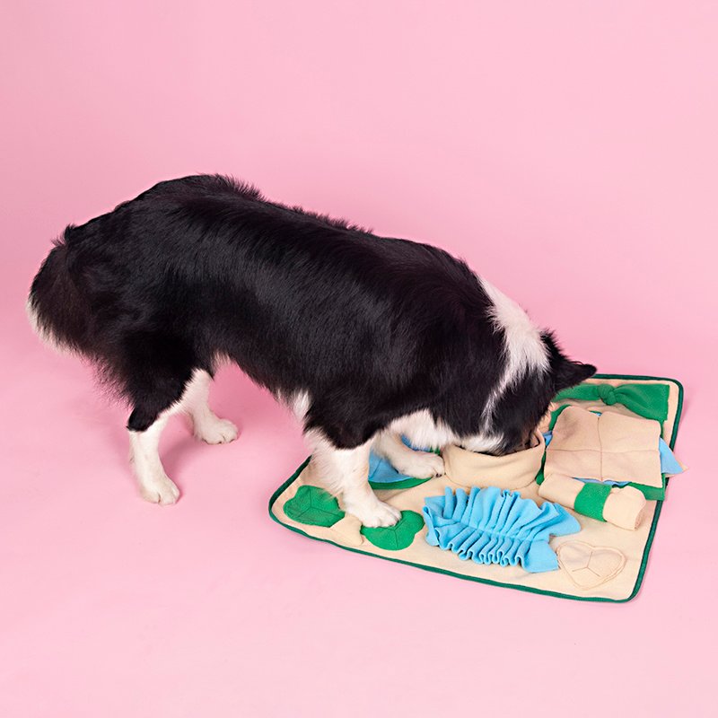 Snuffle Mat for Dogs, Nosework Feeding Blanket Sniffing Pad for Interactive Games, Foraging Puzzle Enrichment Toys for Large Small Medium Pets - 4